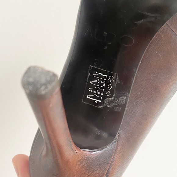 Sz37 / Leather Pointy Toe Stilettos ALDO - Picture 9 of 9